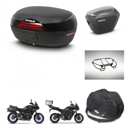 SHAD Maletas sh23 alu + soporte montaje baul SH46 accesorios 45 L KIT-463651