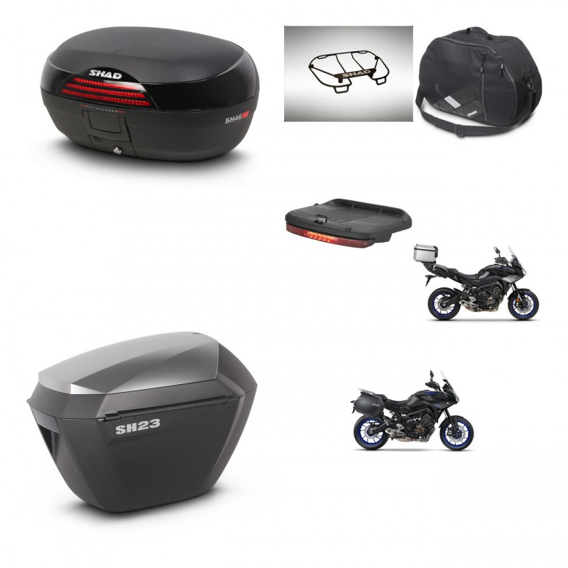 SHAD SH23 alu suitcases + mounting bracket SH46 trunk accessories 45 L KIT-463657