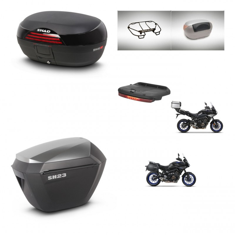 SHAD SH23 alu suitcases + mounting bracket SH46 trunk accessories 45 L KIT-463669