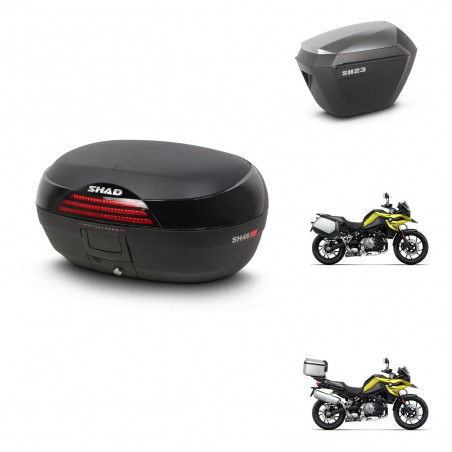 SHAD Maletas sh23 alu + soporte montaje baul SH46 45 L KIT-463687