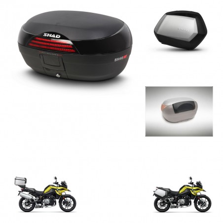 SHAD SH35 PREMIUM suitcases + mounting bracket SH46 trunk accessories 45 L KIT-463709