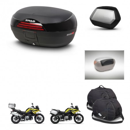 SHAD Maletas SH35 PREMIUM + soporte montaje baul SH46 accesorios 45 L KIT-463710