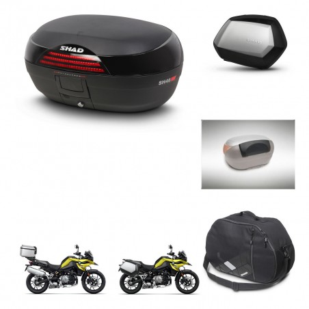 SHAD Maletas SH35 PREMIUM + soporte montaje baul SH46 accesorios 45 L KIT-463721