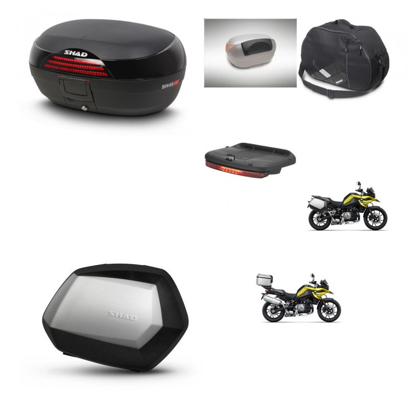 SHAD SH35 PREMIUM suitcases + mounting bracket SH46 trunk accessories 45 L KIT-463727