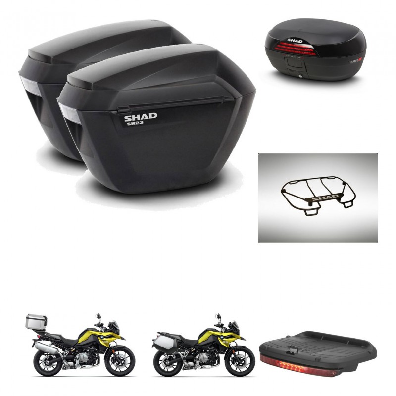 SHAD SH46 trunk + mounting bracket sh23 suitcases accessories 45 L KIT-463738