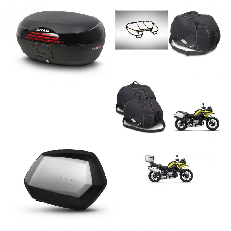 SHAD SH35 PREMIUM suitcases + mounting bracket SH46 trunk accessories 45 L KIT-463746