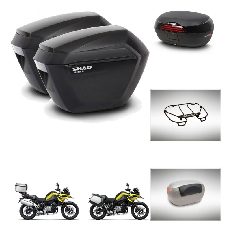 SHAD SH46 trunk + mounting bracket sh23 suitcases accessories 45 L KIT-463756