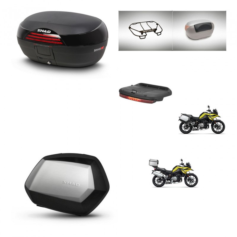 SHAD SH35 PREMIUM suitcases + mounting bracket SH46 trunk accessories 45 L KIT-463763