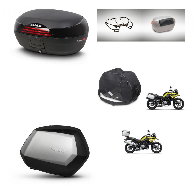 SHAD SH35 PREMIUM suitcases + mounting bracket SH46 trunk accessories 45 L KIT-463769