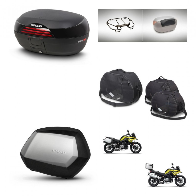 SHAD SH35 PREMIUM suitcases + mounting bracket SH46 trunk accessories 45 L KIT-463770