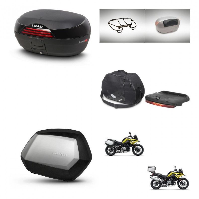 SHAD SH35 PREMIUM suitcases + mounting bracket SH46 trunk accessories 45 L KIT-463775