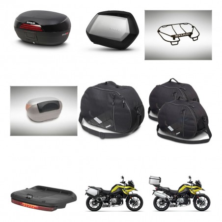 SHAD Maletas SH35 PREMIUM + soporte montaje baul SH46 accesorios 45 L KIT-463776