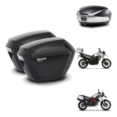 SHAD Baul SH48 + soporte montaje maletas sh23 TITANIUM PREMIUM KIT-463780