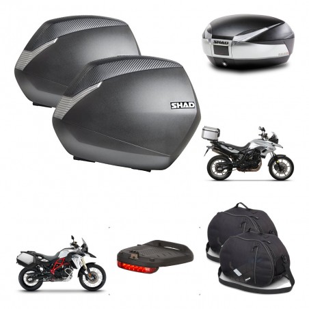 SHAD Baul SH48 + soporte montaje maletas SH36 accesorios TITANIUM PREMIUM KIT-463785