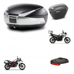 SHAD Maletas sh23 alu + soporte montaje baul SH48 accesorios TITANIUM PREMIUM KIT-463789