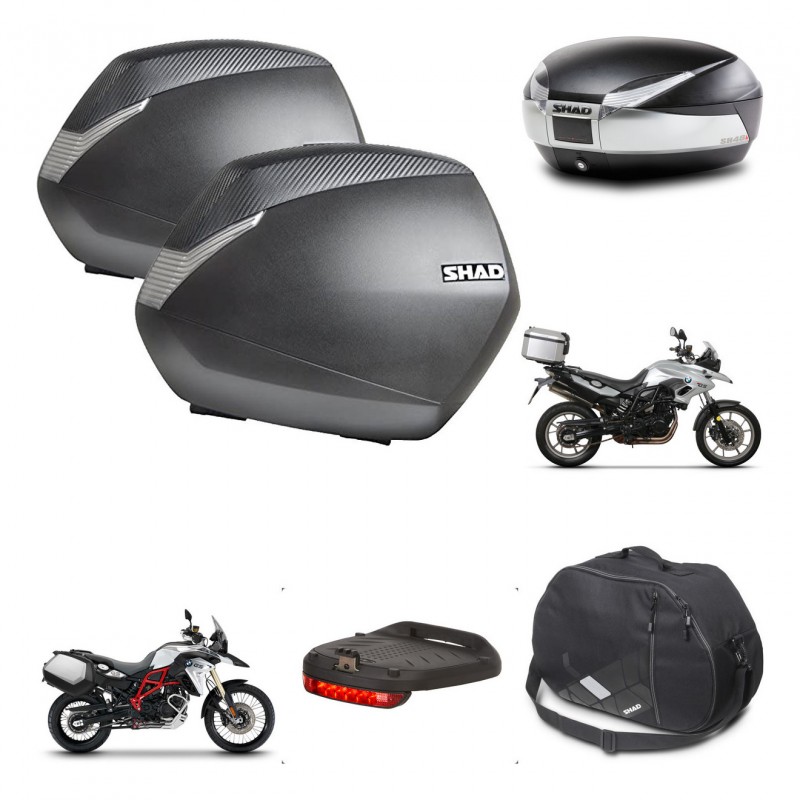 SHAD SH48 trunk + mounting bracket SH36 suitcases accessories TITANIUM PREMIUM KIT-463796