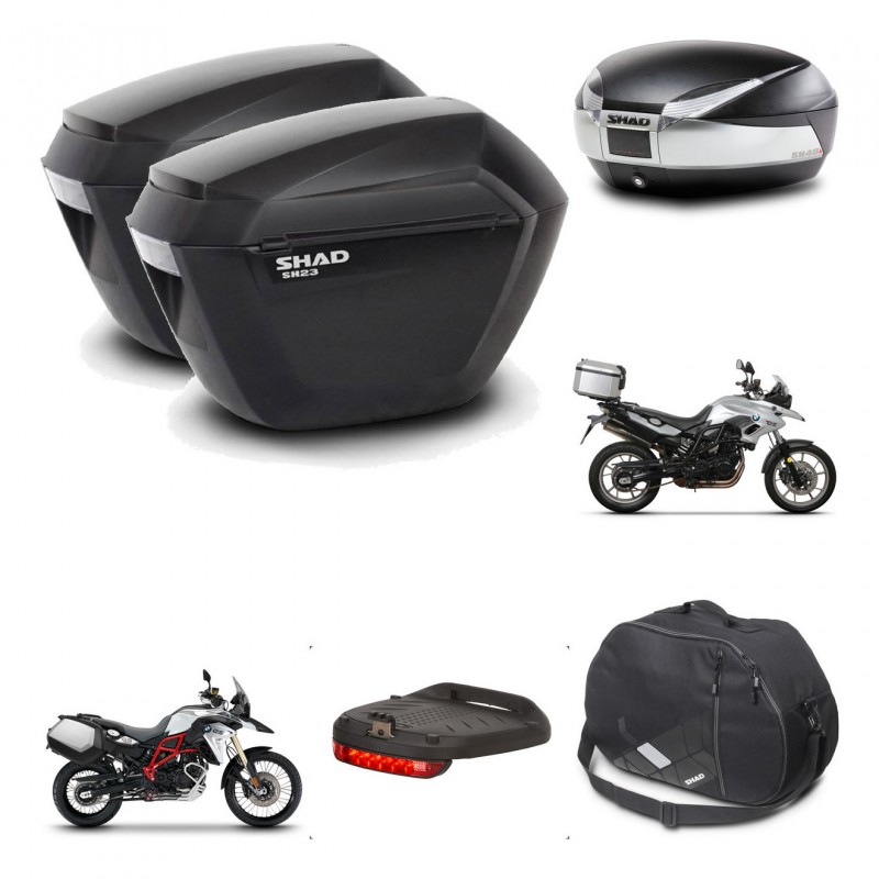SHAD Baul SH48 + soporte montaje maletas sh23 accesorios TITANIUM PREMIUM KIT-463798