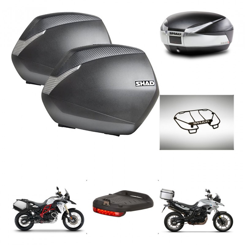 SHAD Baul SH48 + soporte montaje maletas SH36 accesorios TITANIUM PREMIUM KIT-463808