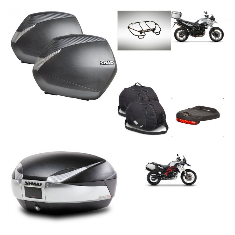 SHAD Baul SH48 + soporte montaje maletas SH36 accesorios TITANIUM PREMIUM KIT-463809
