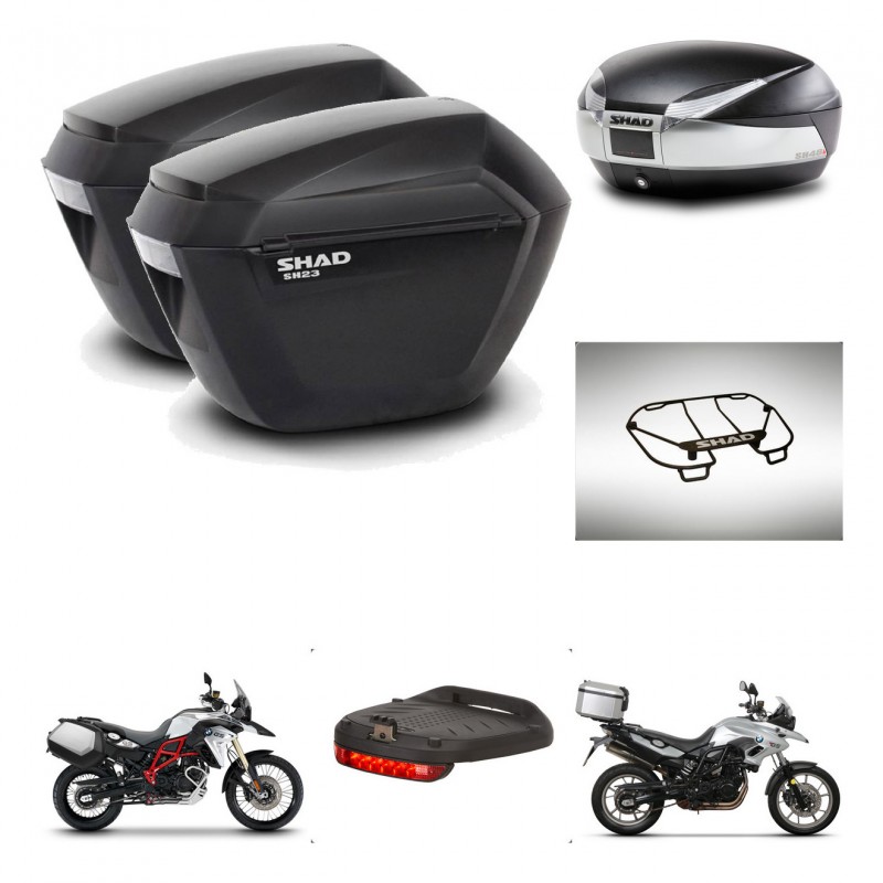 SHAD Baul SH48 + soporte montaje maletas sh23 accesorios TITANIUM PREMIUM KIT-463810