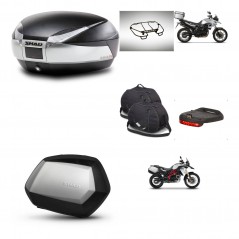 SHAD Maletas SH35 PREMIUM + soporte montaje baul SH48 accesorios TITANIUM KIT-463812