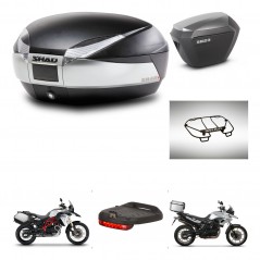 SHAD Maletas sh23 alu + soporte montaje baul SH48 accesorios TITANIUM PREMIUM KIT-463813