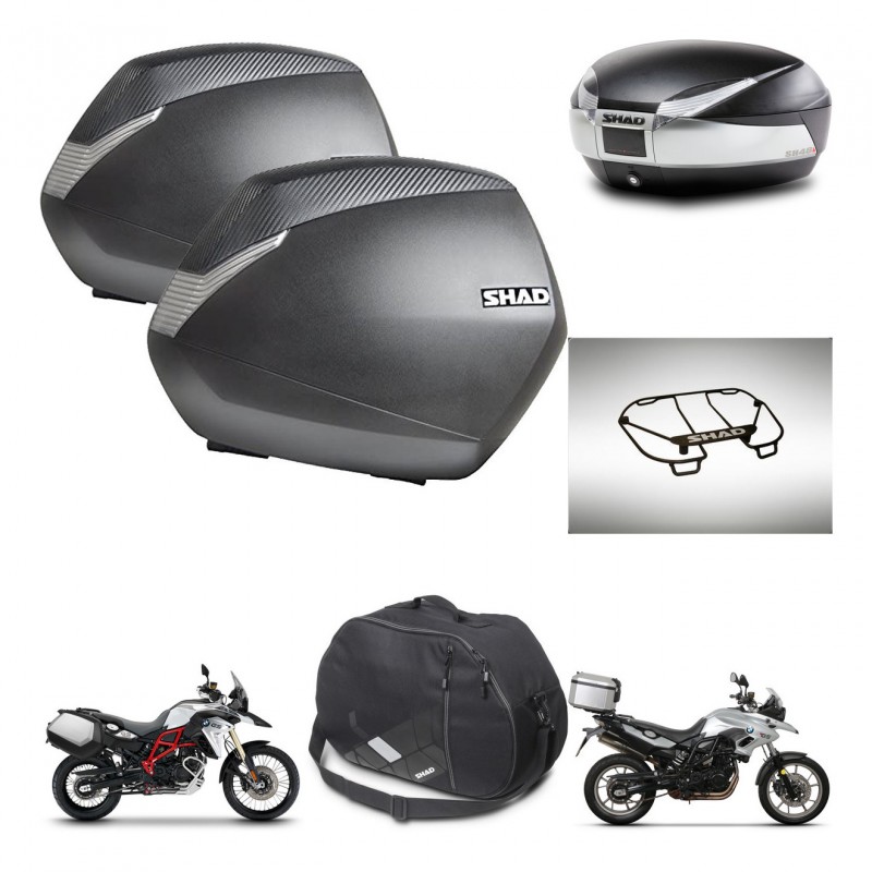 SHAD Baul SH48 + soporte montaje maletas SH36 accesorios TITANIUM PREMIUM KIT-463814