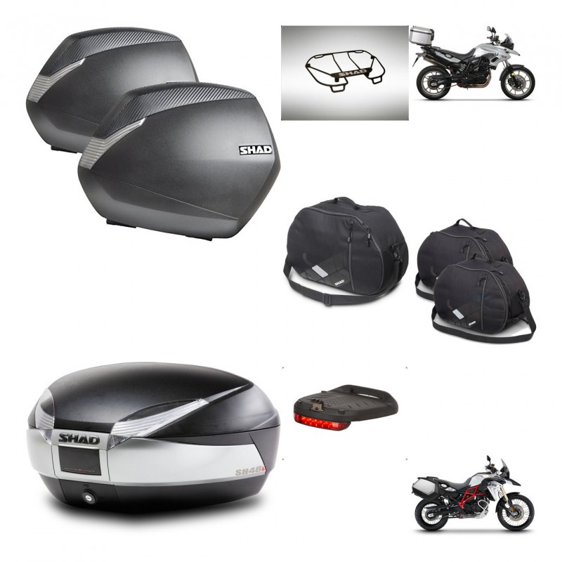 SHAD Baul SH48 + soporte montaje maletas SH36 accesorios TITANIUM PREMIUM KIT-463821