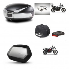 SHAD Maletas SH35 PREMIUM + soporte montaje baul SH48 accesorios TITANIUM KIT-463823