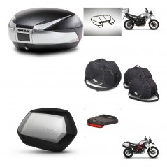 SHAD Maletas SH35 PREMIUM + soporte montaje baul SH48 accesorios TITANIUM KIT-463824