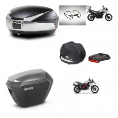 SHAD Maletas sh23 alu + soporte montaje baul SH48 accesorios TITANIUM PREMIUM KIT-463825