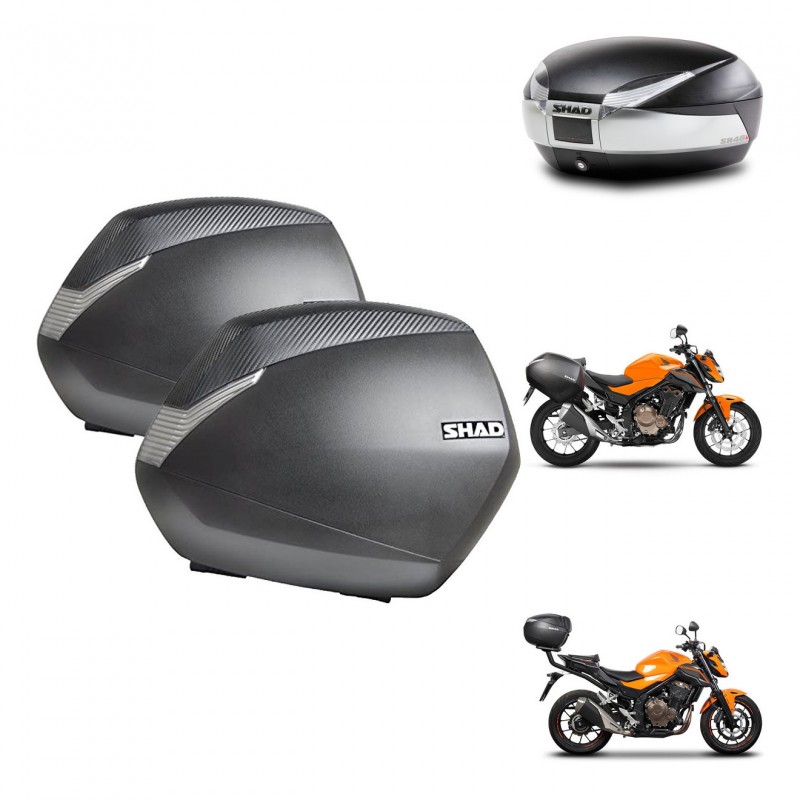 SHAD Baul SH48 + soporte montaje maletas SH36 TITANIUM PREMIUM KIT-463834