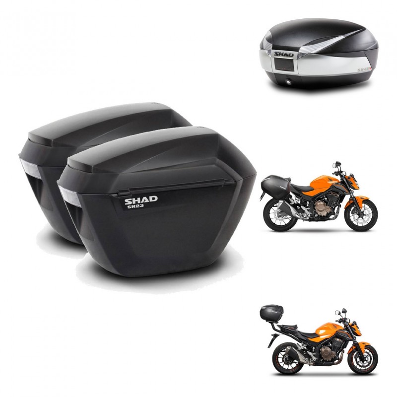 SHAD Baul SH48 + soporte montaje maletas sh23 TITANIUM PREMIUM KIT-463836