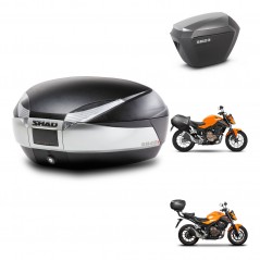 SHAD Maletas sh23 alu + soporte montaje baul SH48 TITANIUM PREMIUM KIT-463839