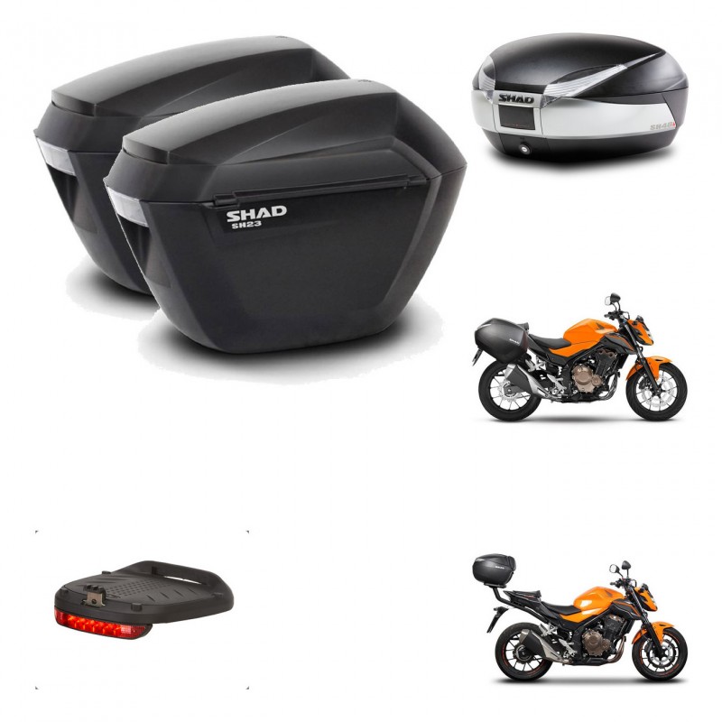 SHAD Baul SH48 + soporte montaje maletas sh23 accesorios TITANIUM PREMIUM KIT-463842
