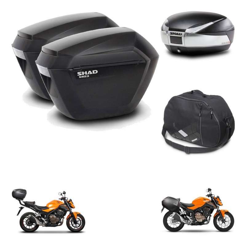 SHAD Baul SH48 + soporte montaje maletas sh23 accesorios TITANIUM PREMIUM KIT-463848