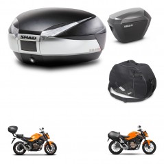 SHAD Maletas sh23 alu + soporte montaje baul SH48 accesorios TITANIUM PREMIUM KIT-463851