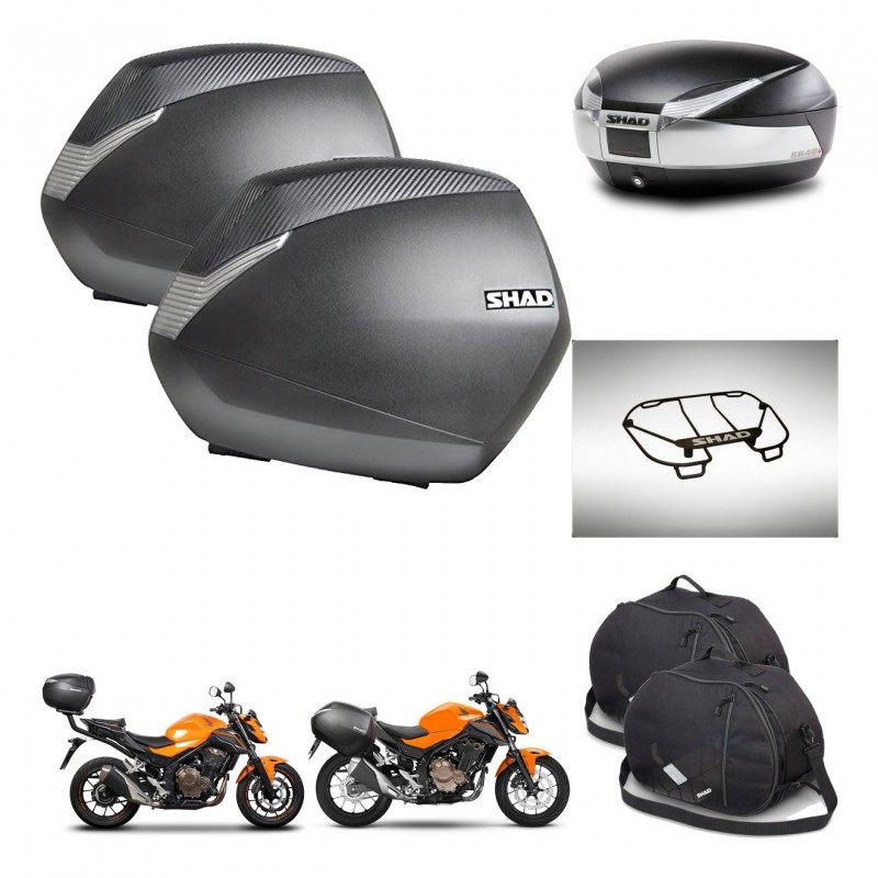 SHAD Baul SH48 + soporte montaje maletas SH36 accesorios TITANIUM PREMIUM KIT-463859
