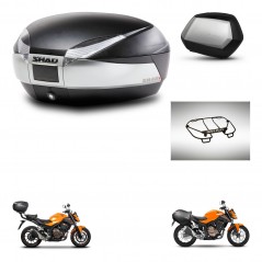 SHAD Maletas SH35 PREMIUM + soporte montaje baul SH48 accesorios TITANIUM KIT-463861