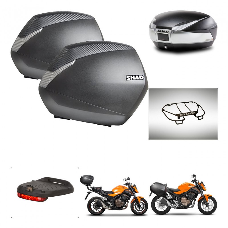SHAD Baul SH48 + soporte montaje maletas SH36 accesorios TITANIUM PREMIUM KIT-463864