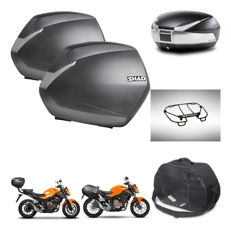 SHAD Baul SH48 + soporte montaje maletas SH36 accesorios TITANIUM PREMIUM KIT-463870