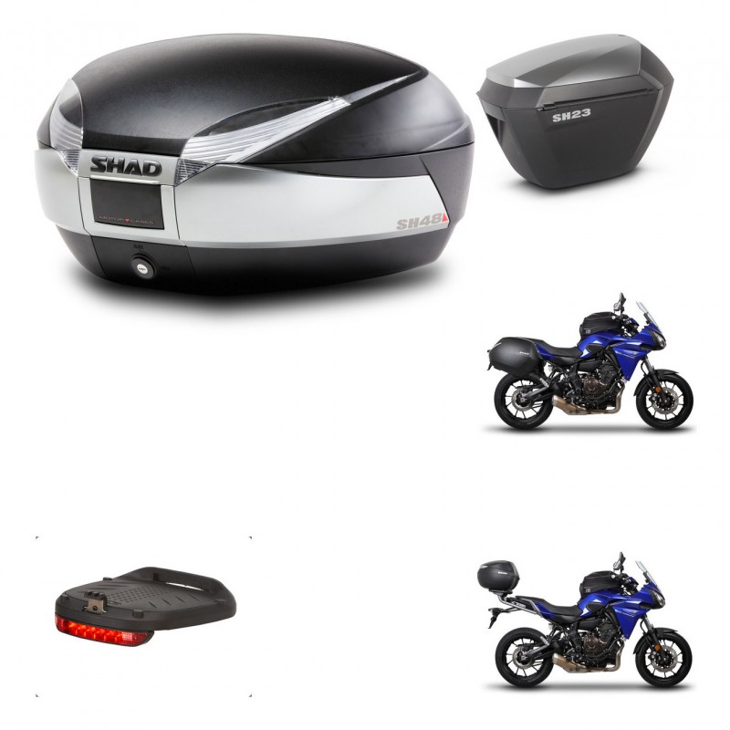 SHAD Maletas sh23 alu + soporte montaje baul SH48 accesorios TITANIUM PREMIUM KIT-463883