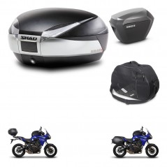 SHAD SH23 alu suitcases + mounting bracket SH48 trunk accessories TITANIUM PREMIUM KIT-463884