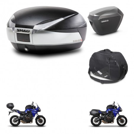 SHAD Maletas sh23 alu + soporte montaje baul SH48 accesorios TITANIUM PREMIUM KIT-463884