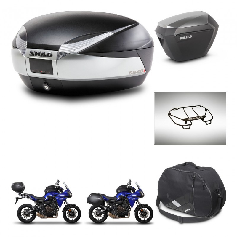 SHAD Maletas sh23 alu + soporte montaje baul SH48 accesorios TITANIUM PREMIUM KIT-463888