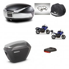 SHAD Maletas sh23 alu + soporte montaje baul SH48 accesorios TITANIUM PREMIUM KIT-463889