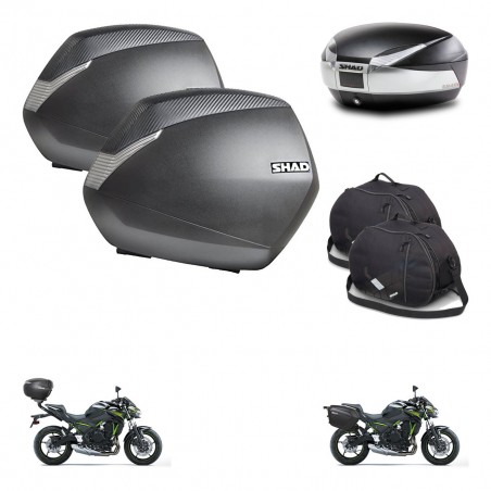 SHAD SH48 trunk + mounting bracket SH36 suitcases accessories TITANIUM PREMIUM KIT-463891