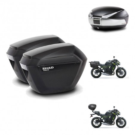 SHAD Baul SH48 + soporte montaje maletas sh23 TITANIUM PREMIUM KIT-463892