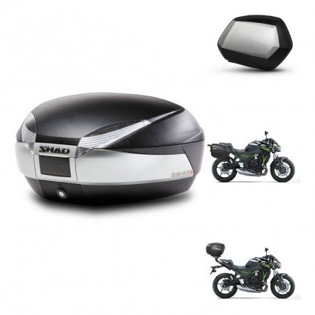 SHAD Maletas SH35 PREMIUM + soporte montaje baul SH48 TITANIUM KIT-463893
