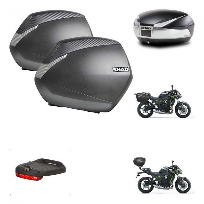SHAD Baul SH48 + soporte montaje maletas SH36 accesorios TITANIUM PREMIUM KIT-463896